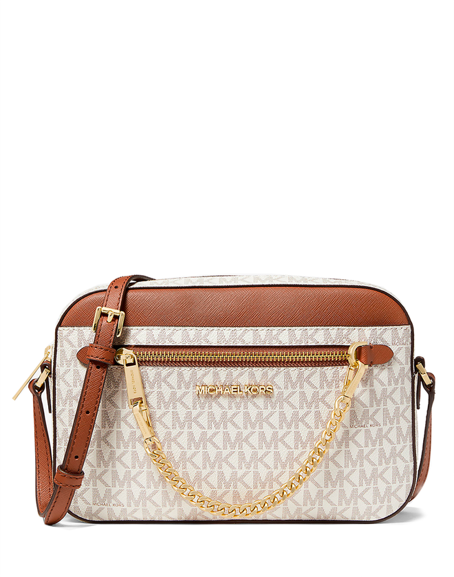 Кросс-боди Michael Kors Jet Set Logo | Белый с песочным