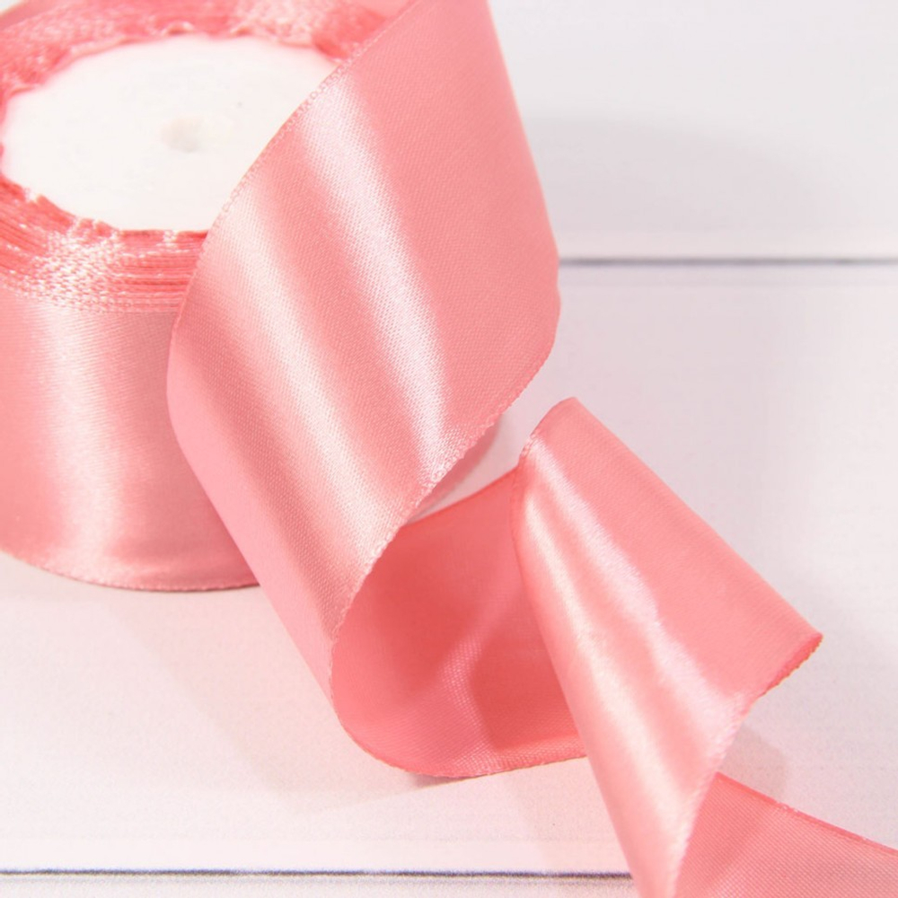 Лента Атласная 5см х 28м Сатин (Розовый)