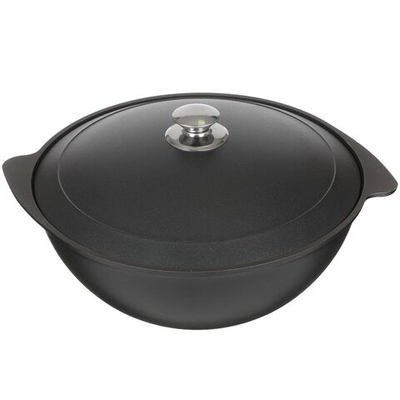 Казан алюминий, антиприг, 6 л, с крыш, Kukmara, Кз60а