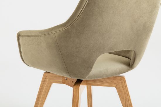 Кресло Боско поворотное (светлый дуб/ткань 1-100/confetti olive)