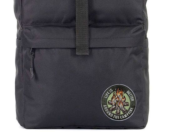 Нашивка термоаппликация на одежду и  на рюкзак. Костёр. Путешествия