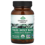 Organic India, тулси (базилик священный), 90 растительных капсул