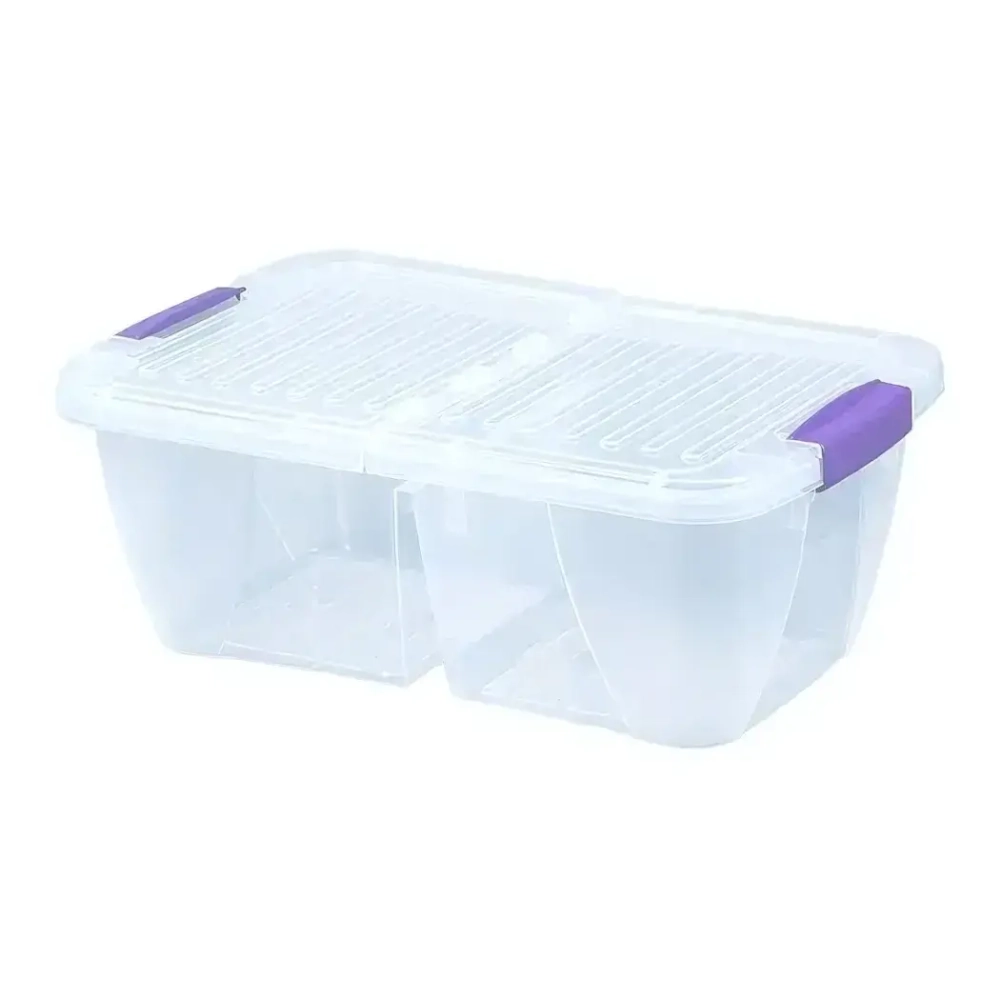 Контейнер двухсекционный 12л, Прозрачный