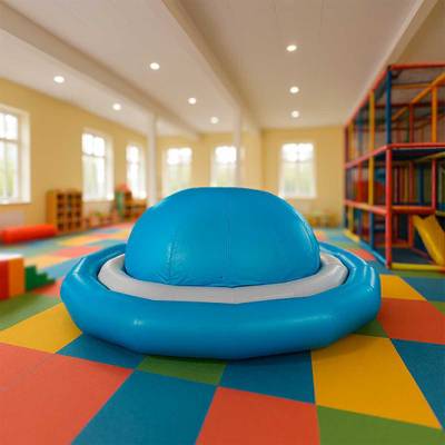 Надувное оборудование «Надувной живот» 6*6*1,7 м, серо-голубой