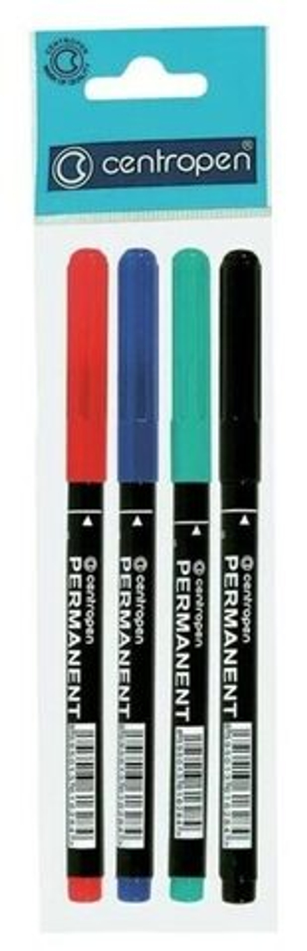 Набор маркеров перманентных 1,0мм светостойких, 4цв.