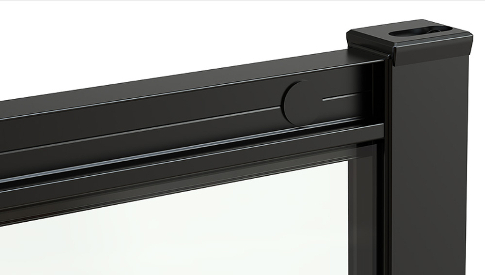 Душевая дверь Abber AG30170B 170x190 профиль Черный стекло прозрачное