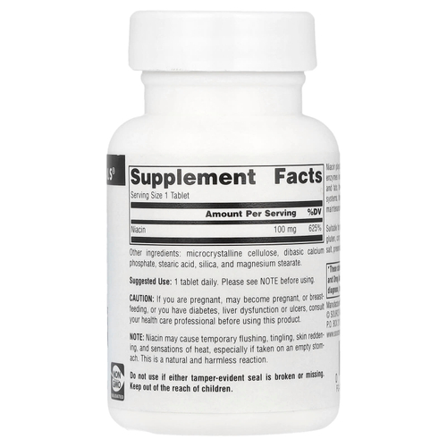 Source Naturals, Ниацин, 100 мг, 100 таблеток
