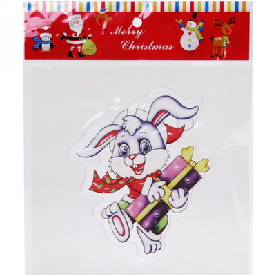 Наклейка на стекло «Радостный кролик» 20*20 см