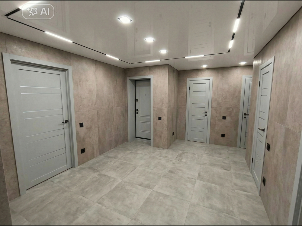 Дублин Бетон светлый стекло мателюкс