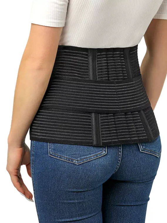 1257 Ремень поддерживающий для живота и поясницы "ФЭСТ" размер (04) черныйарт. 3422