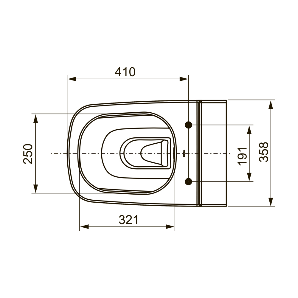Унитаз TECEone без функции биде