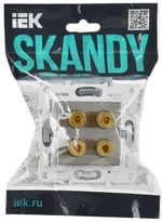 SKANDY Аудиорозетка 4-местная SK-A01N металл никель IEK