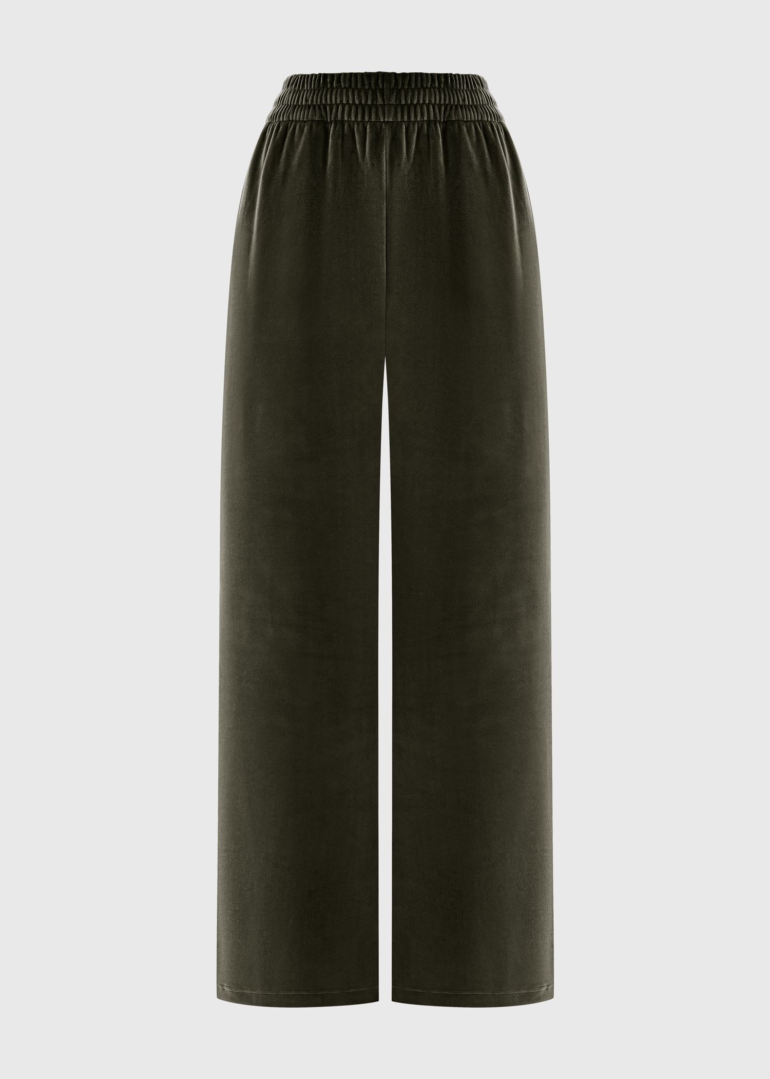 велюровые брюки moon, хаки