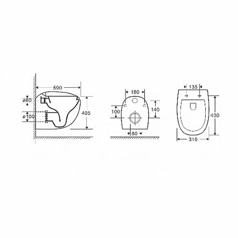 Унитаз с инсталляцией WeltWasser AMBERG 506 ST + JECKENBACH 004 GL-WT + AMBERG RD-CR