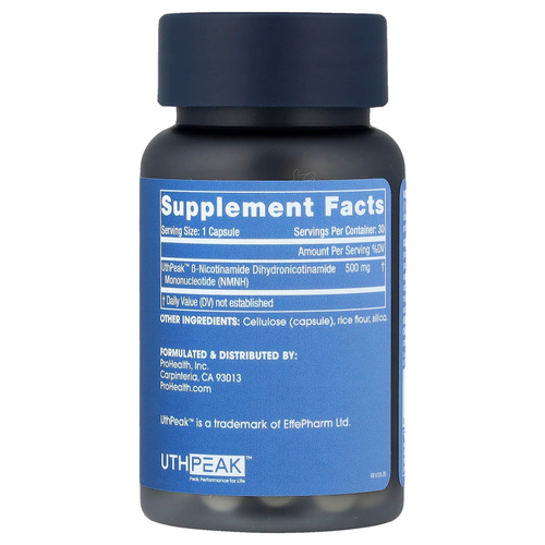 ProHealth Longevity, чистый NMNH, 500 мг, 30 капсул