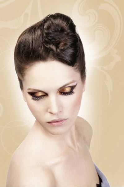 Черные ресницы с сильно разделенными ресничками и серебрянными стразами (Цвет: черный)