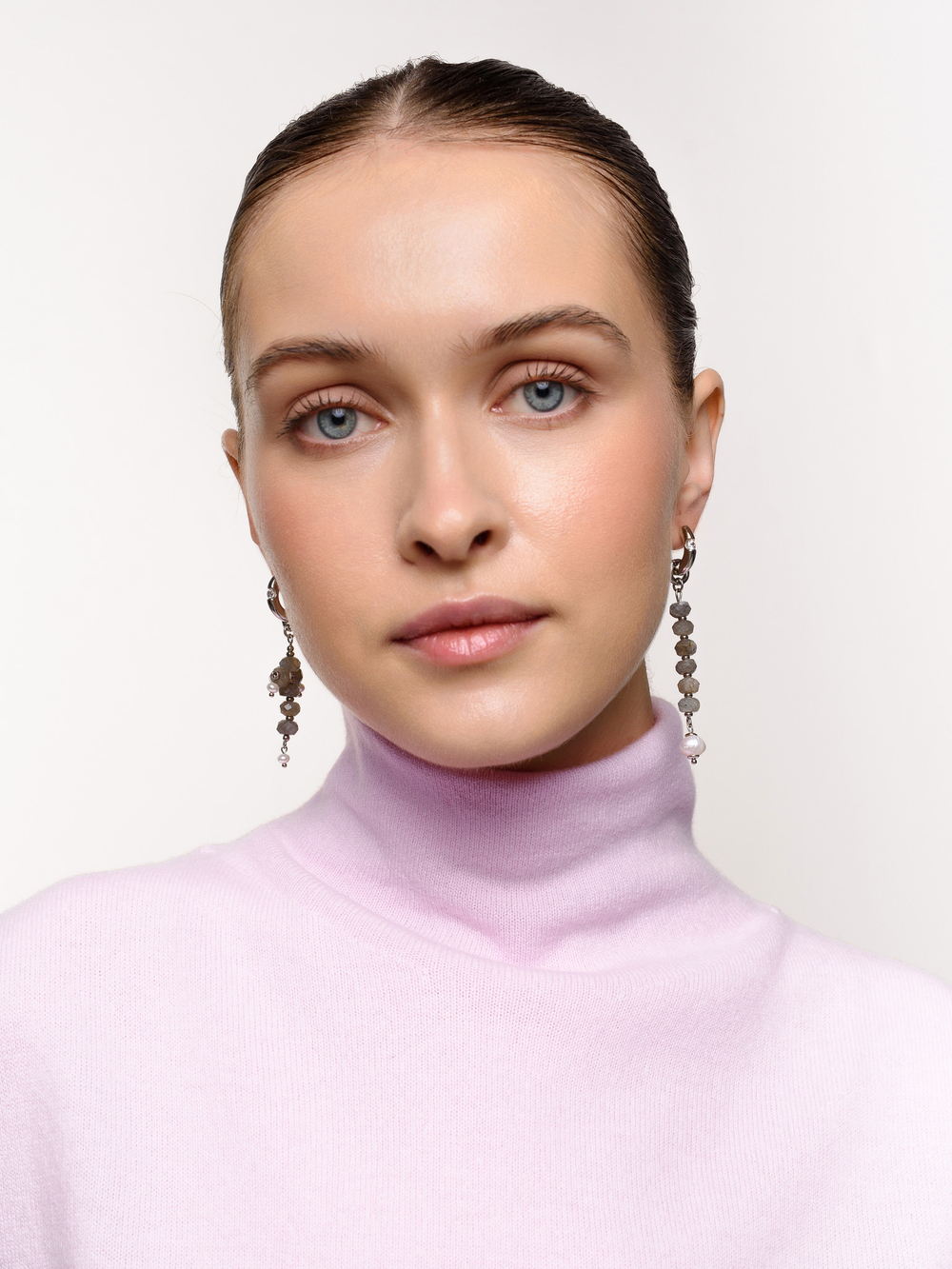 Серьги "Pearl Labrador" Silver