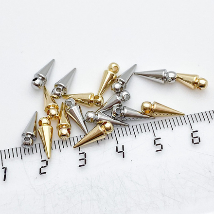 Подвеска Шип, цвет золото, размер 12*4 мм, цена за 1 шт