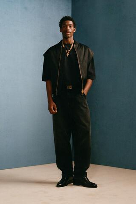 ZARA X WILLY CHAVARRIA ЖИЛЕТ ОВЕРСАЙЗ НА МОЛНИИ, ЧЕРНЫЙ