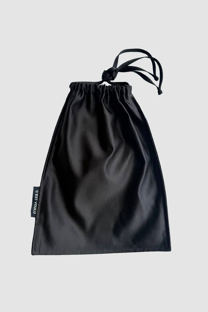 Сумка из сатина черная