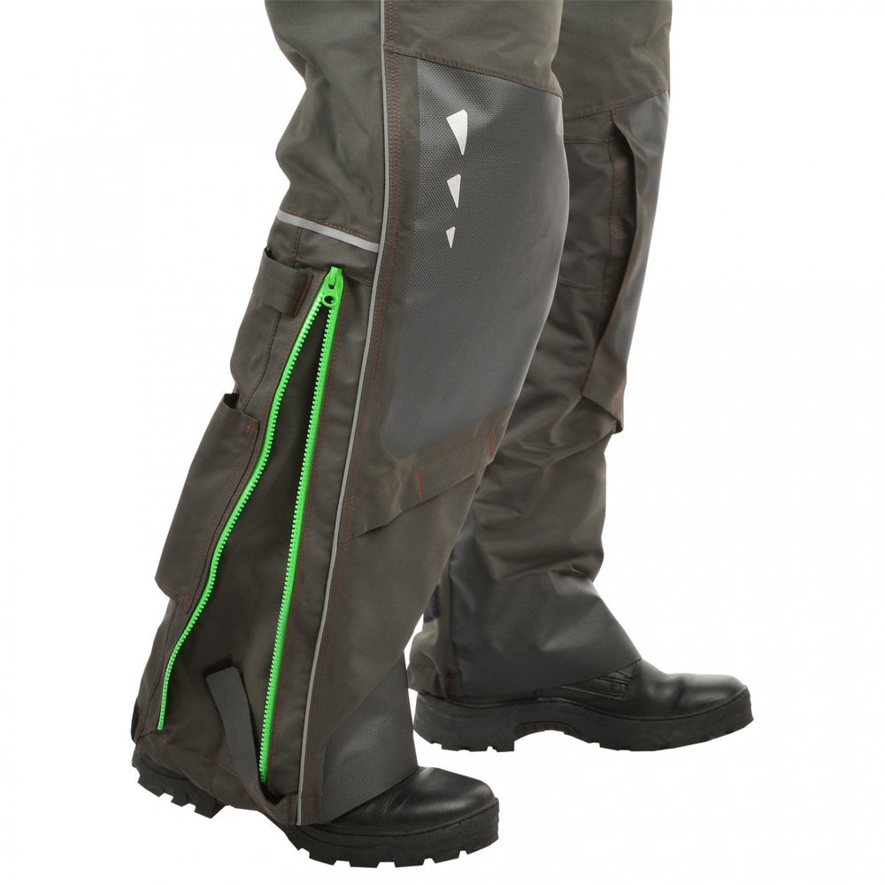 Зимний мужской костюм-поплавок ХСН Rescuer III NEW -45 (Hardguard) Серый (Зеленые молнии)
