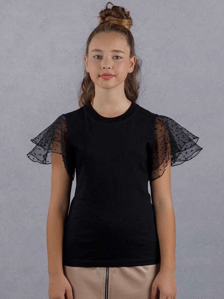Блузка нарядная цвет черный  4180-30