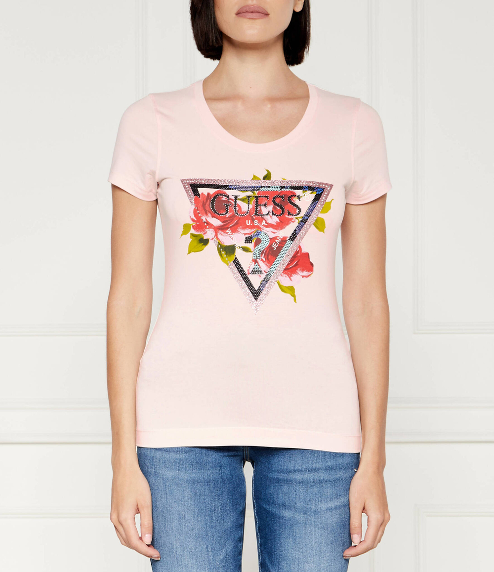 Футболка ROSES GUESS - пудро-розовый(W4YI71 J1314)
