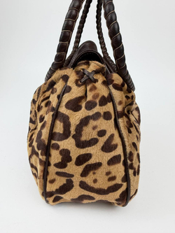 Сумка Valentino Garavani Leopard Pony Hair Leather Shoulder Bag Beige