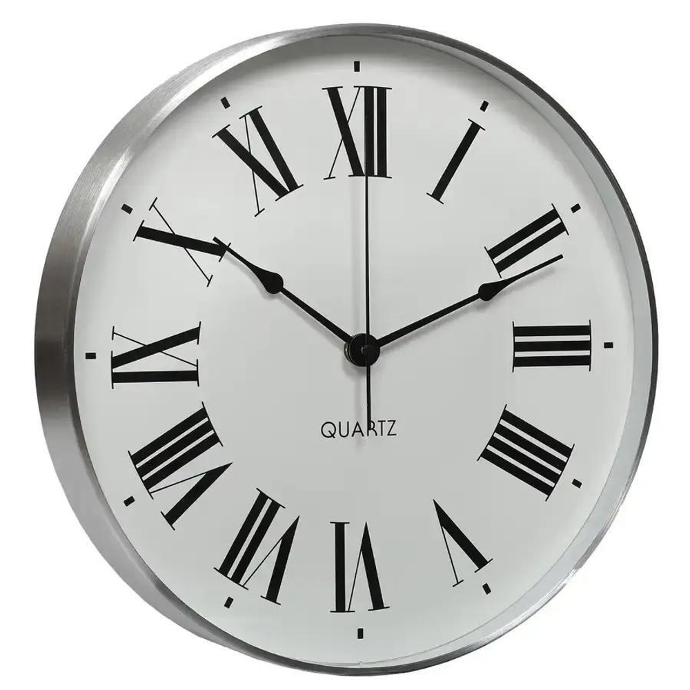 Часы настенные 31*4,2см EG7757-HF383W, белый/серебро