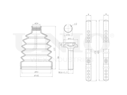 Пыльник ШРУСа (к-т) UNIO DUC-30085K