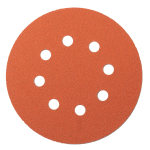 SANDWOX ORANGE CERAMIC диск на бумажной основе, керамика Ø125мм, Р100, липучка 8 отв.