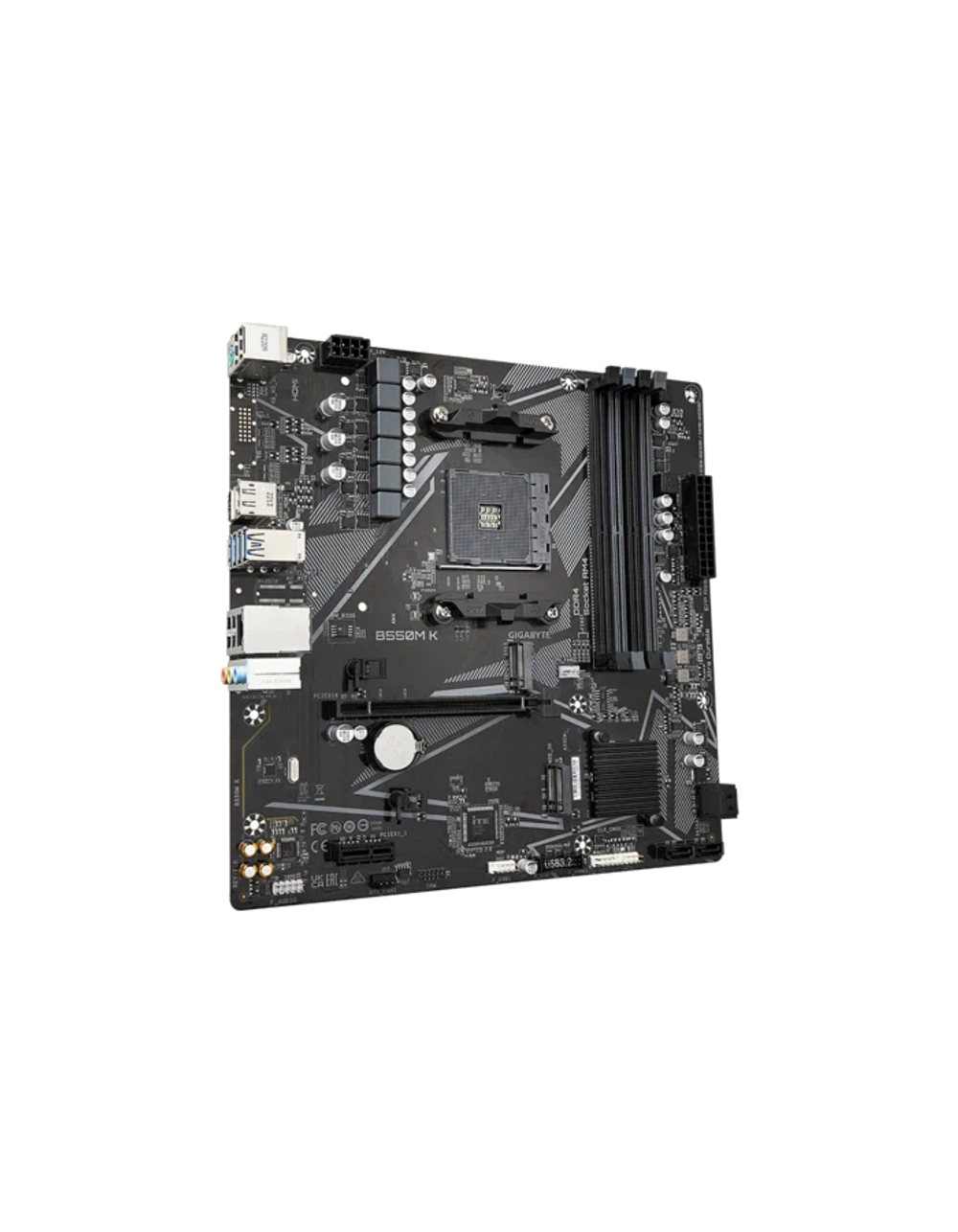 GIGABYTE B550M K, AM4, B550, 4*DDR4, 4*SATA, 2*M.2, 4*USB 3.2, 4*USB 2.0, 1*PCIx16, 1*PCIx1, HDMI+DP, mATX