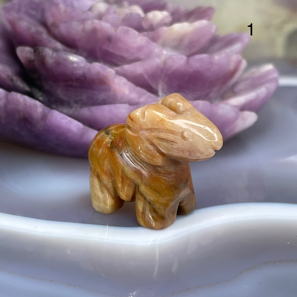 60410 Авантюрин желтый Барашек фигурка 30*25мм-38