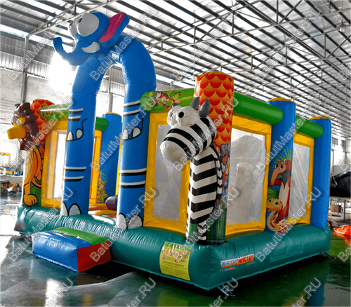 Коммерческий надувной батут "Зверинец" 4,5*4,5*3 м
