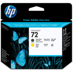 Печатающая головка HP 72 (C9384A) черная матовая и желтая (6K)