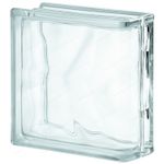 Стеклоблок Vitrablok Торцевой Волна 19x19x8 - Бесцветный
