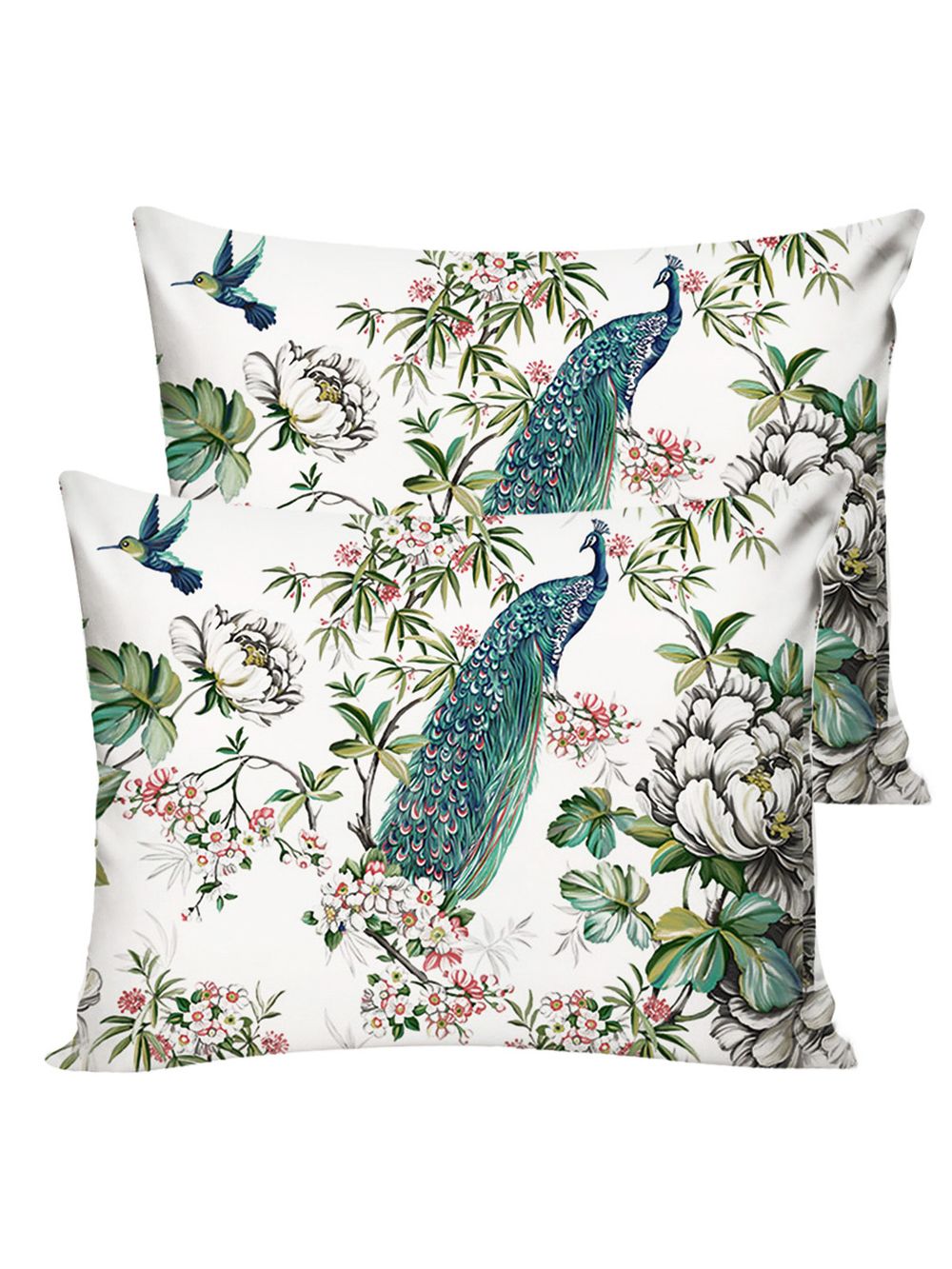 Постельное белье поплин Сказка "Павлины" 2-спальное Наволочка 50х70 см 2 шт Простынь на резинке 160x200 см Пододеяльник 175x215 см