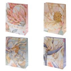 GAEM Пакет подарочный M (бумага 210г/м2, блок 12шт), L26 W12 H32 см, 4в.