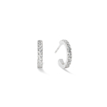 Серьги Coeur de Lion Hoop Crystal-Silver 15мм 0146/23-1817