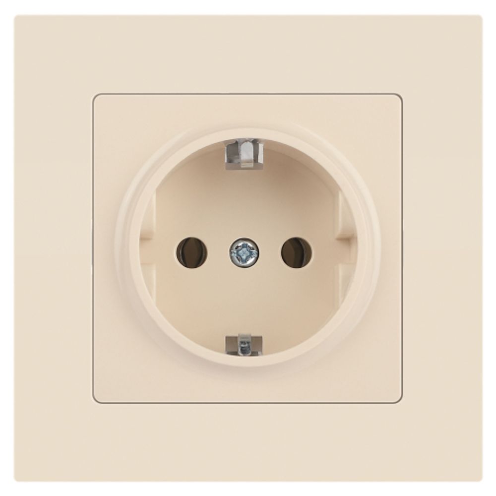 Розетка Intro Accent 6-202-02 2P+E Schuko 16А-250В IP20 СУ AL/CU слоновая кость