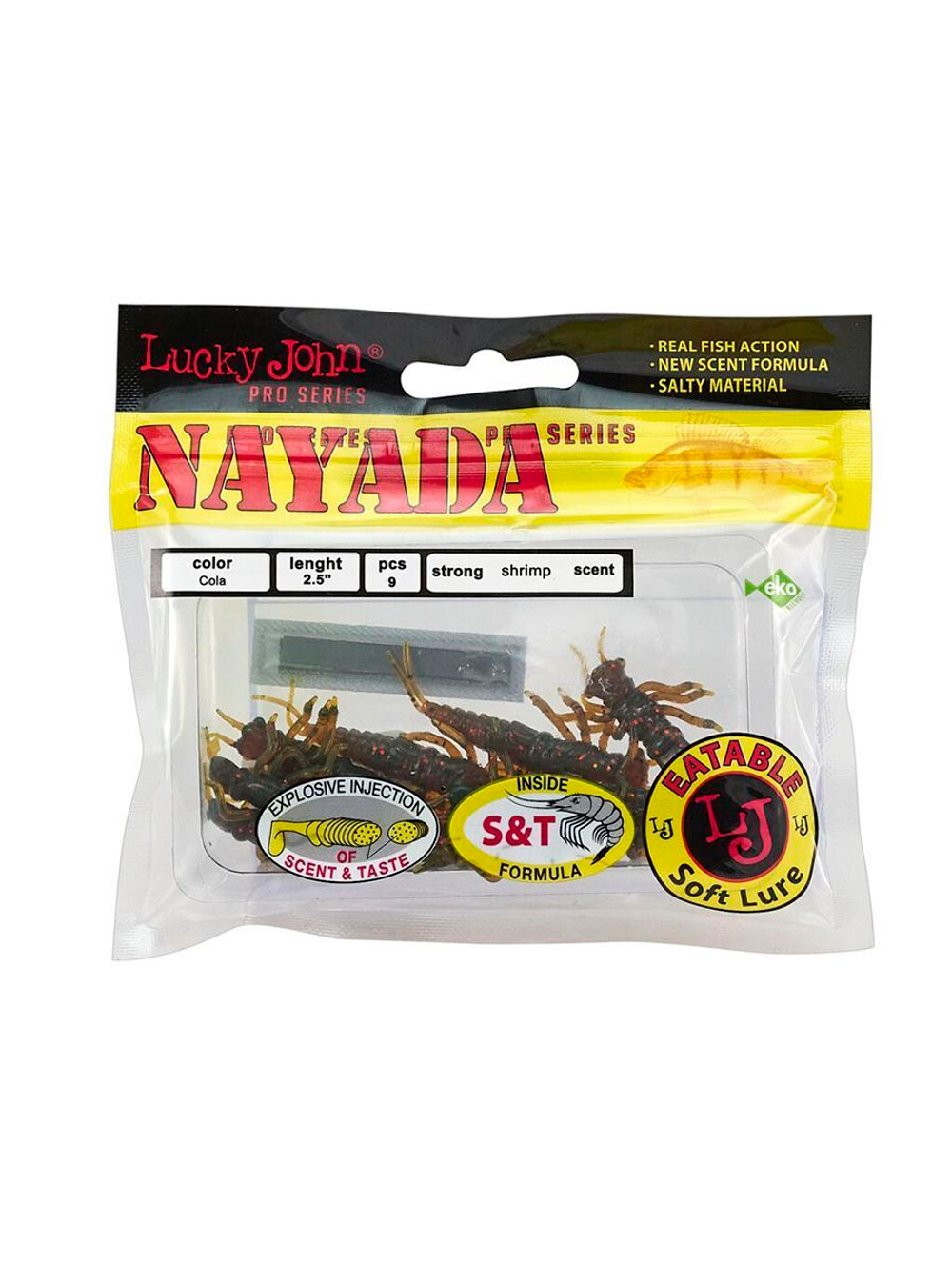 Твистеры съедобные искусственные LJ Pro Series NAYADA 3.0in (07.62)/071 7 шт. в упак.