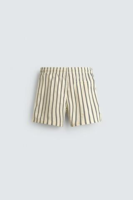 ZARA ПЛАВКИ В ПОЛОСКУ, ЭКРЮ