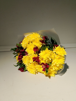 Букет из хризантем и альстромерии (С0033)