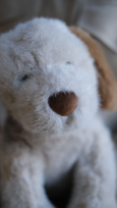 Игрушка мягконабивная Собака бежево-коричневая, 25 см