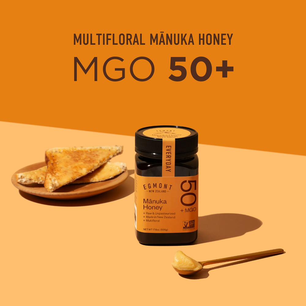 Egmont Honey, Мед манука, необработанный и непастеризованный, MGO 50+, 500 г (17,6 унции)