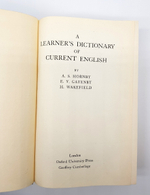 "A learners dictionary of current english (Словарь современного английского языка для учащихся)". A. S.Hornby, E.V.Gatenby,  H.Wakefield. 1951г. - антикварное издание