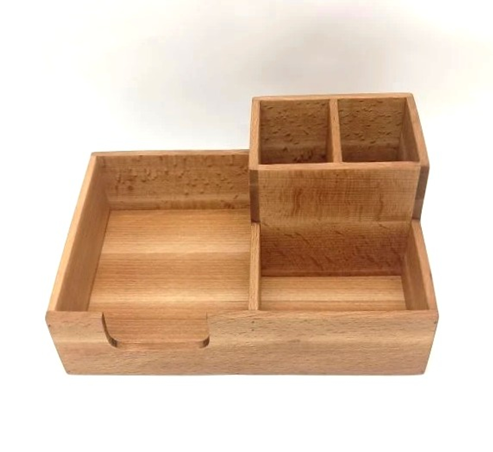 Органайзер под столовые приборы и салфетки, бук;H=105,L=230,B=160мм.