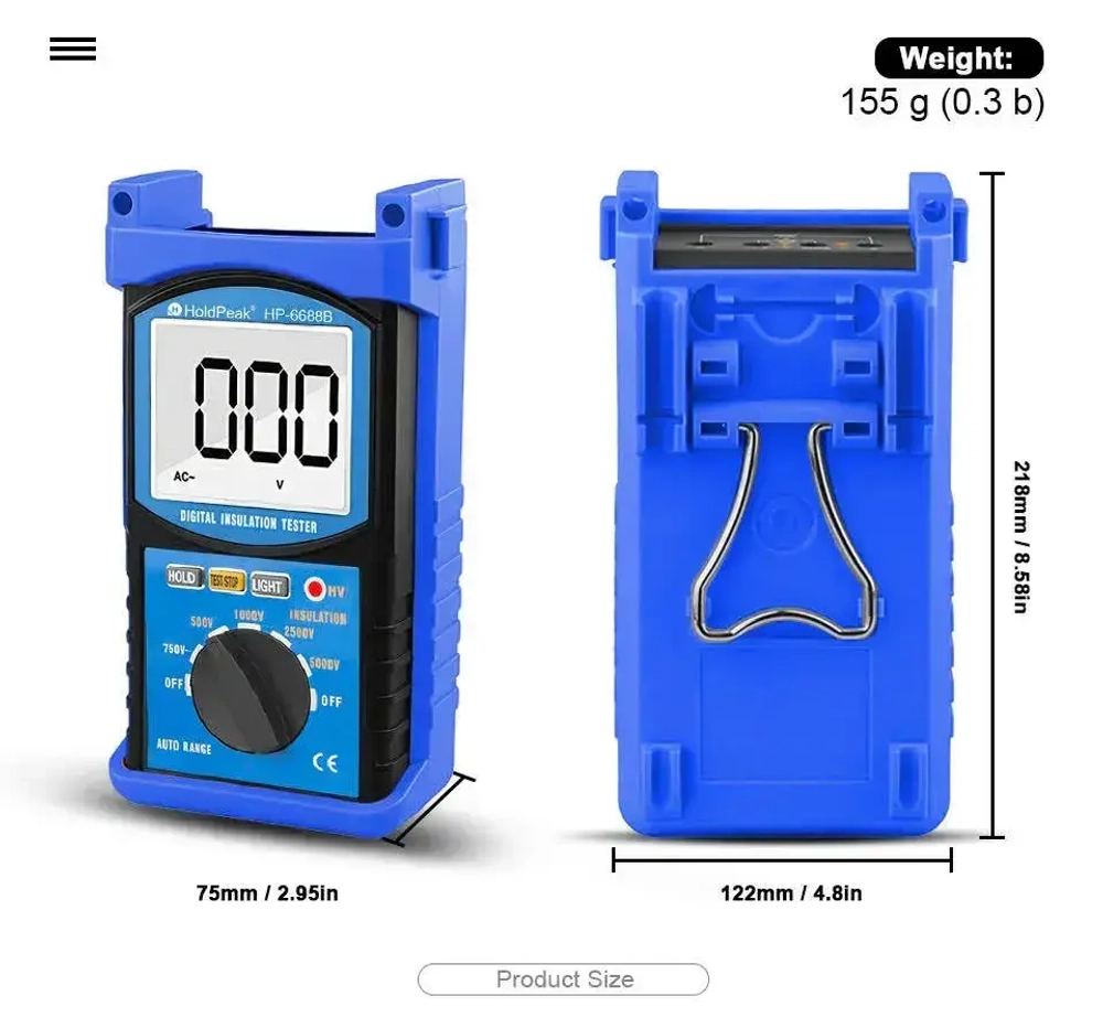 Мегаомметр HoldPeak HP-6688B