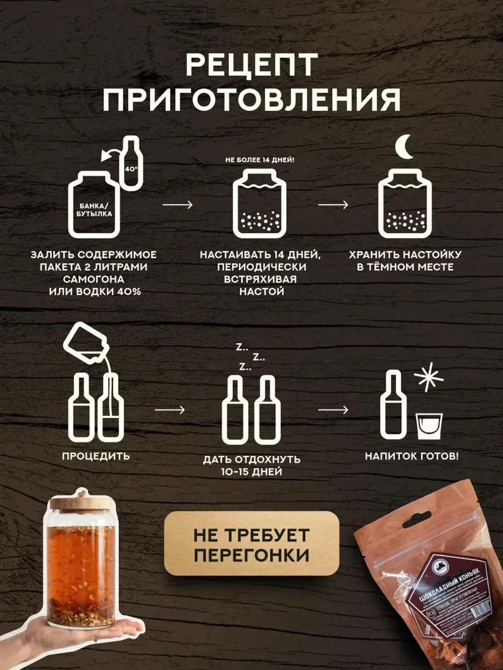 Набор для настойки Шоколадный коньяк (Алтайский товар) 1 шт