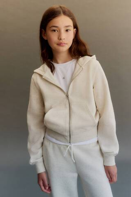 H&M Толстовка с капюшоном и застежкой-молнией, кремовый
